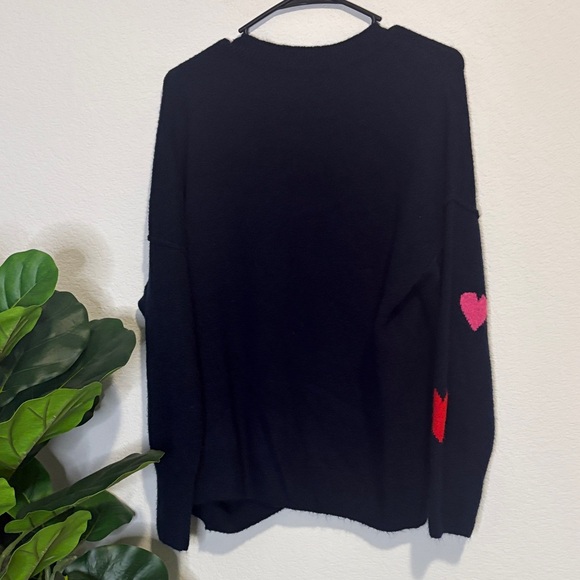 CeCe Navy blue Sweater with Red and Pink Heart Details M - Picture 4 of 6